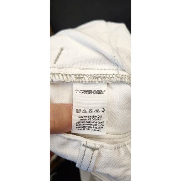 Free People White Logan Button Fly Hi-Rise Denim Shorts Size 29 - Picture 8 of 11